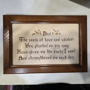 Needlepoint  Dad Fathers Day Mens Gift Cottagecore Cross Stich